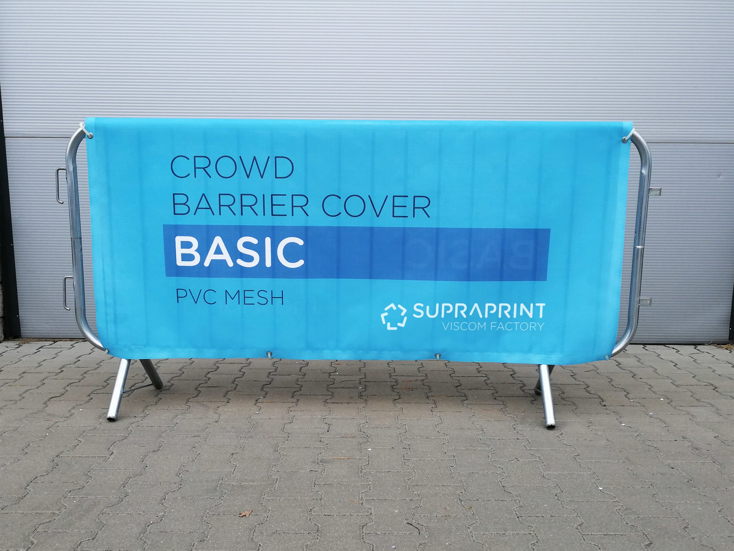 Doublesided cheap cover for crowd barrier
