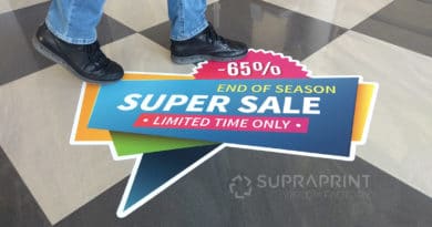 floor stickers with anti-slip laminate R10