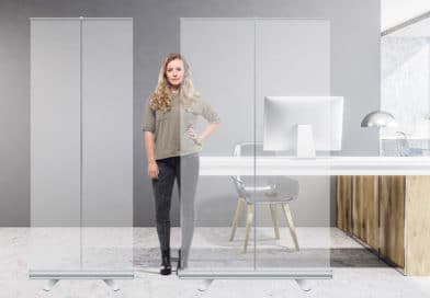 rollup clear shield for office